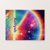 Kosmische regenbogen over fantasie Indigo wolken s Legpuzzel (Horizontaal)