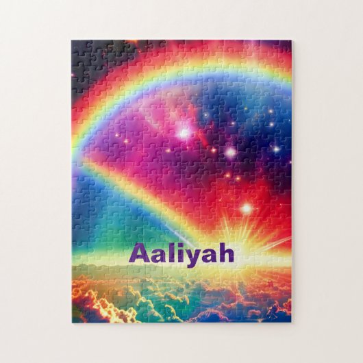 Kosmische regenbogen over fantasie Indigo wolken s Legpuzzel (Verticaal)