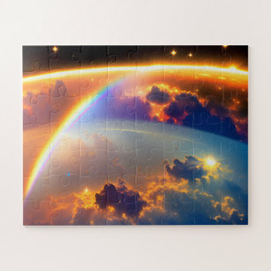 Kosmische regenbogen over verbazingwekkende bewol legpuzzel