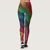 Kosmische Regenboog Iriserende Glitters  Leggings (Achterkant)