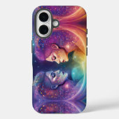 Kosmische Regenboog Liefhebbers Vrouwelijke Energi Case-Mate iPhone Case (Achterkant)