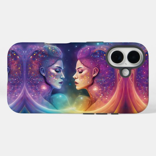 Kosmische Regenboog Liefhebbers Vrouwelijke Energi Case-Mate iPhone Case (Achterkant (horizontaal))