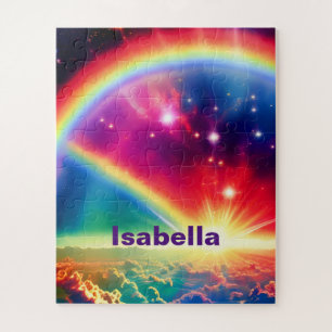 Kosmische regenboog over mystieke indigo wolken sc legpuzzel