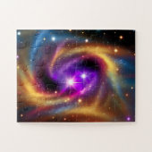 Kosmische Regenboog Swirly Array of Stars Legpuzzel (Horizontaal)