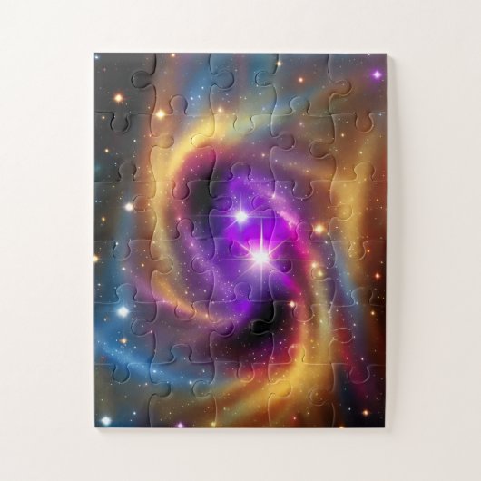 Kosmische Regenboog Swirly Array of Stars Legpuzzel (Verticaal)