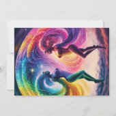 Kosmische Regenboog Vrouwelijke Energie Lesbische  Kaart (Achterkant)