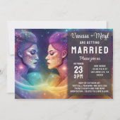 Kosmische Regenboog Vrouwelijke Energie Lesbische  Kaart (Voorkant)