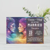 Kosmische Regenboog Vrouwelijke Energie Lesbische  Kaart (Staand voorkant)