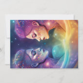 Kosmische Regenboog Vrouwelijke Energie Lesbische  Kaart (Achterkant)