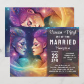 Kosmische Regenboog Vrouwelijke Energie Lesbische  Kaart (Voorkant / Achterkant)