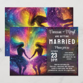 Kosmische Regenboog Vrouwelijke Energie Lesbische  Kaart (Voorkant / Achterkant)