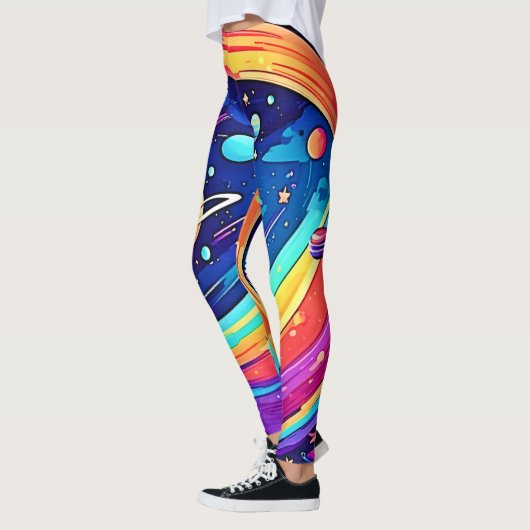 kosmische regenboogvortex leggings (Links)