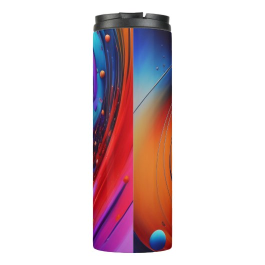 Kosmische regenboogwerveling thermosbeker (Achterkant)