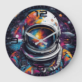 Kosmische Reis Astronaut Nevel Wandklok