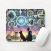 kosmische reismousepad muismat (Met muis)
