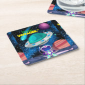 kosmische reiziger kartonnen onderzetters (Schuin)