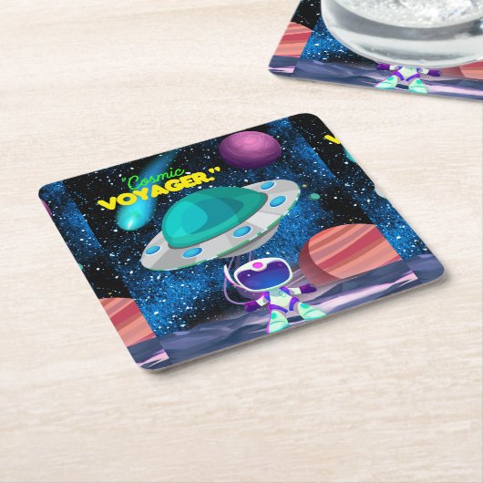 kosmische reiziger kartonnen onderzetters (Schuin)