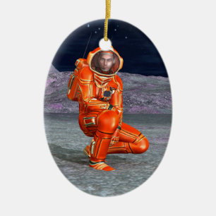 Kosmische Reiziger Surrealistische Planeet Landsch Keramisch Ornament
