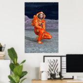 Kosmische Reiziger Surrealistische Planeet Landsch Poster (Thuiskantoor)