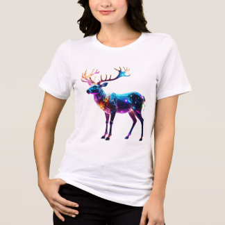 Kosmische Rendierdroom Tri-Blend Shirt