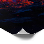 Kosmische Ridder met Zwaard onder Galaxy Sky Fanta Poster (Hoek)