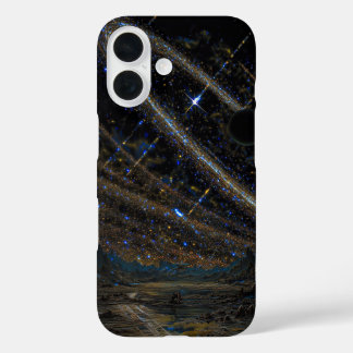 Kosmische ringen en verre planeet kunst case