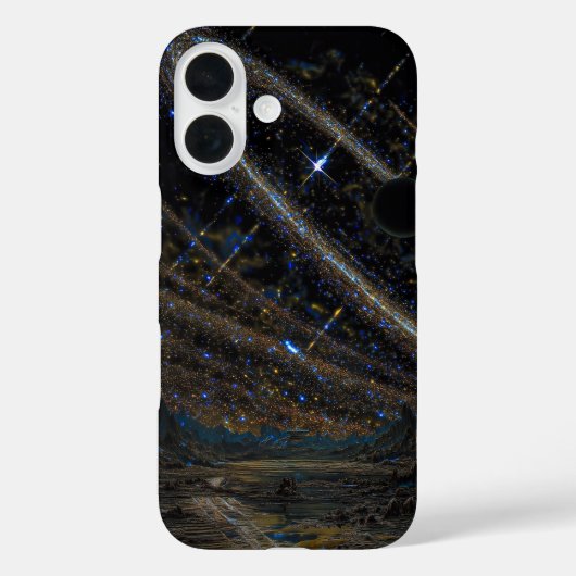 Kosmische ringen en verre planeet kunst case (Achterkant)