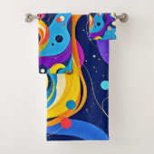 Kosmische ritmekunst bad handdoek (Insitu)
