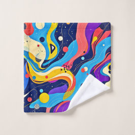 Kosmische ritmekunst bad handdoek