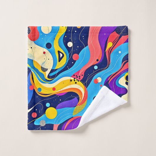 Kosmische ritmekunst bad handdoek (Wasdoekje)