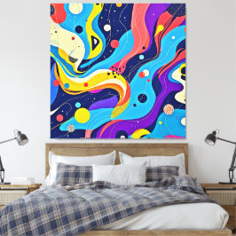 Kosmische ritmekunst canvas afdruk