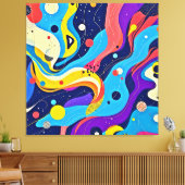 Kosmische ritmekunst canvas afdruk (Insitu (Woonkamer))