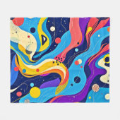 Kosmische ritmekunst fleece deken (Voorkant (Horizontaal))