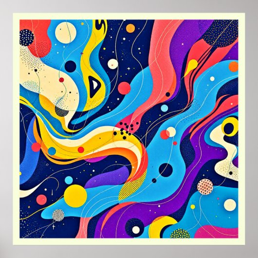 Kosmische ritmekunst poster (Voorkant)