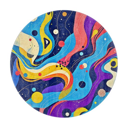 Kosmische ritmekunst snijplank (Voorkant)