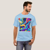 Kosmische ritmekunst t-shirt (Voorkant volledig)