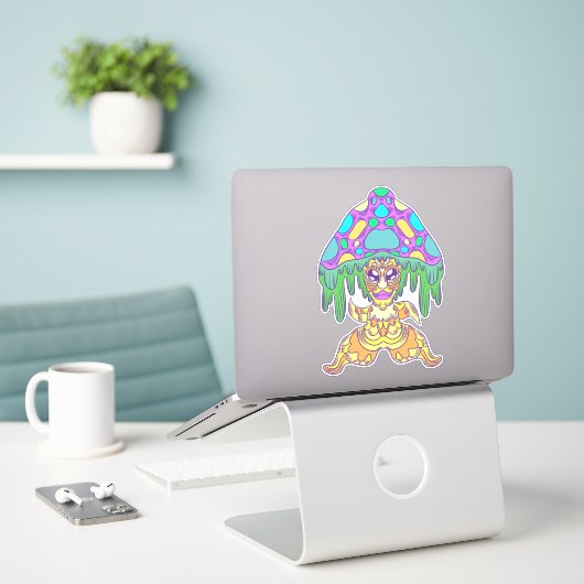 Kosmische Ritmen Sticker (Laptop op bureau)