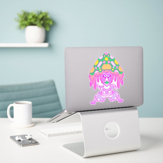 Kosmische Ritmen Sticker (Laptop op bureau)