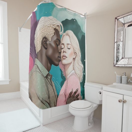 kosmische Romance Douchegordijn (In situ)