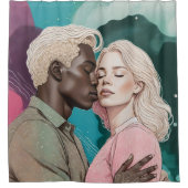 kosmische Romance Douchegordijn (Voorkant)