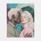 kosmische Romance Fleece Deken (Voorkant)