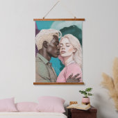 kosmische Romance Hangend Wandkleed (Slaapkamer)