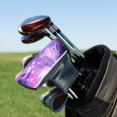 Kosmische Roze en Paarse Anime Meisje Golfheadcover (Insitu)