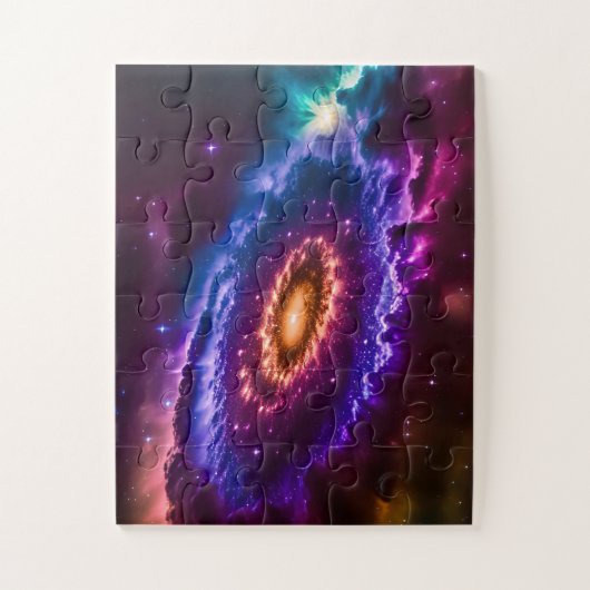 Kosmische Roze en Paarse Leuke Melkweg in de ruimt Legpuzzel (Verticaal)