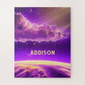 Kosmische roze en Paarse wonderbaarlijke magische  Legpuzzel (Verticaal)