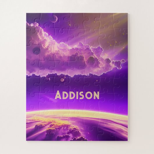 Kosmische roze en Paarse wonderbaarlijke magische  Legpuzzel (Verticaal)