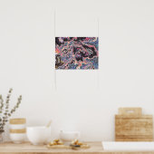 Kosmische Roze Marmer Fusie Poster (Keuken)