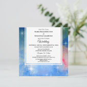 ** Kosmische RSVP-website Nebula Hemelse bruiloft Kaart (Staand voorkant)