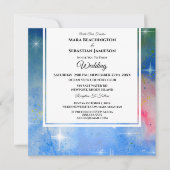 ** Kosmische RSVP-website Nebula Hemelse bruiloft Kaart (Voorkant)