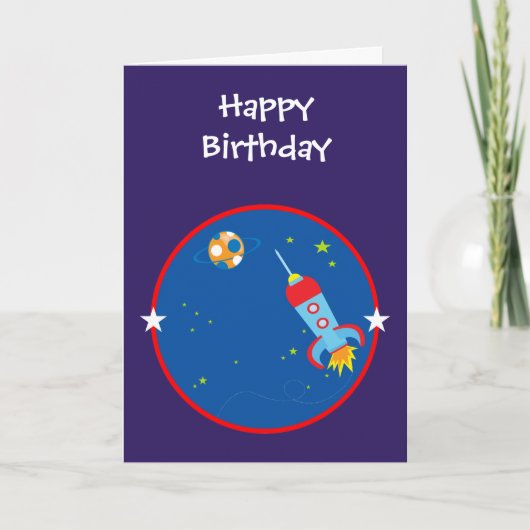 Kosmische ruimte 1 de Kaart van de Verjaardag (Voorkant)